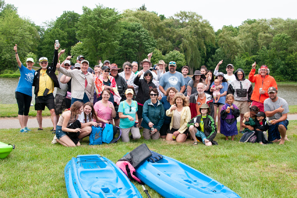 paddle and swim